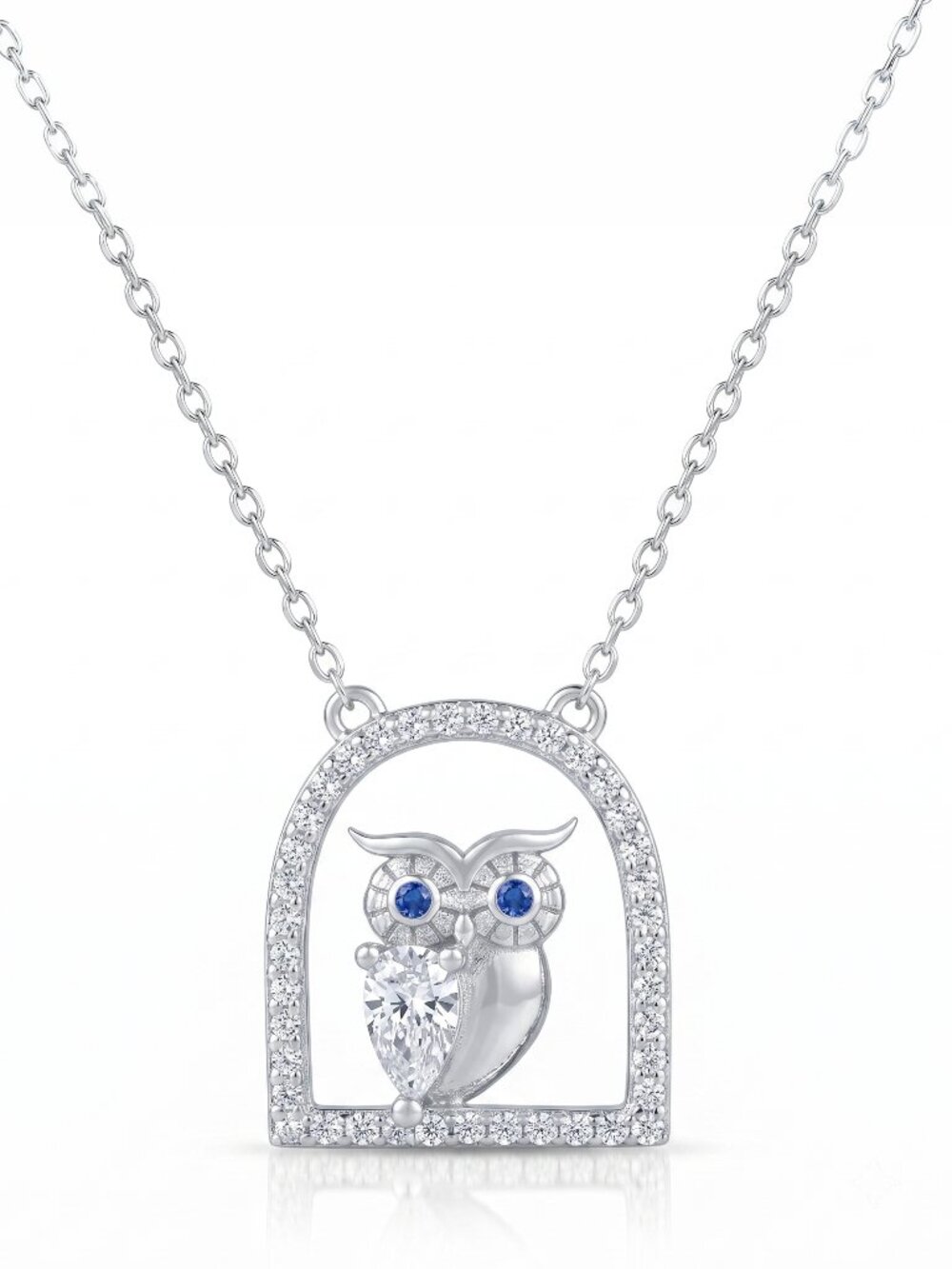 Owl Necklace,  925 Sterling Silver, Vintage Charmed Aroma